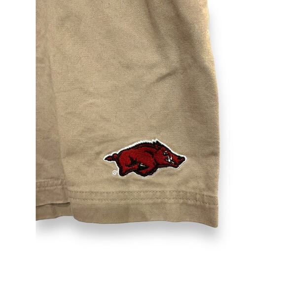 Arkansas Razorbacks Hogs UofA Mens L 36-38 Shorts Khakis Embroidery College NCAA - Picture 3 of 5